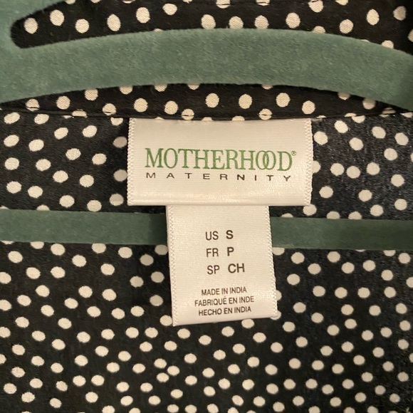 Motherhood Maternity Button Up Dress- Polka Dot - Picture 3 of 3